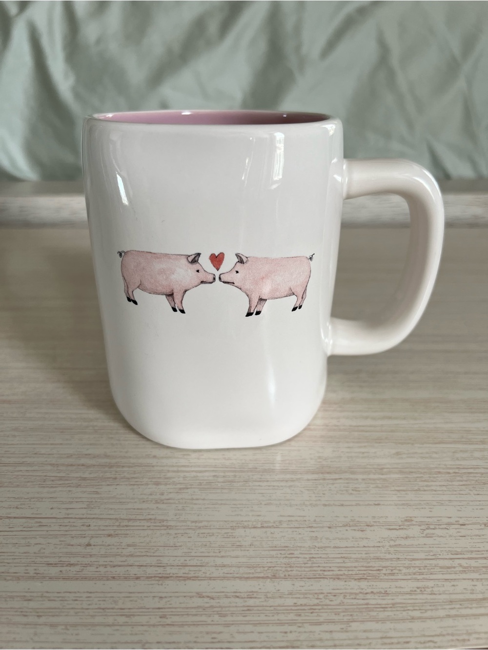 Rae Dunn Hogs and Kisses Mug